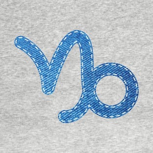 Capricorn - Zodiac Sign - Denim Stitch T-Shirt